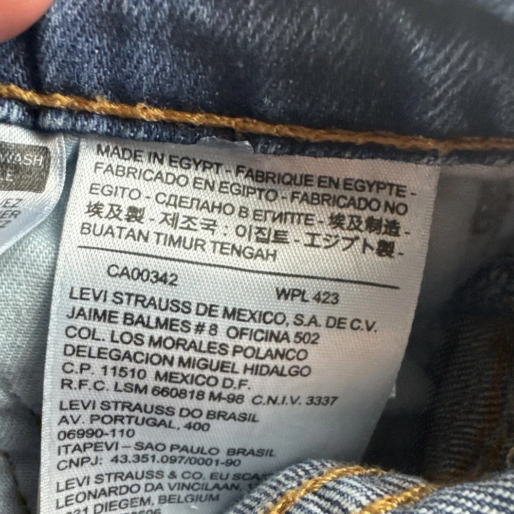 Levis 511 Jeans Men 32x34 Slim Fit Blue Denim Pants Stretch Low Rise Medium Wash